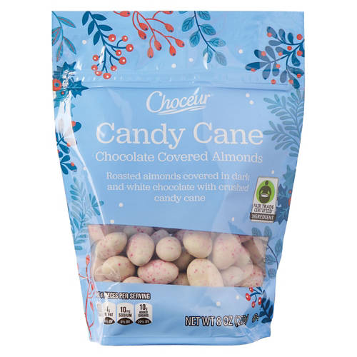 Choceur Choceur Candy Cane Chocolate Covered Almonds, 8 oz